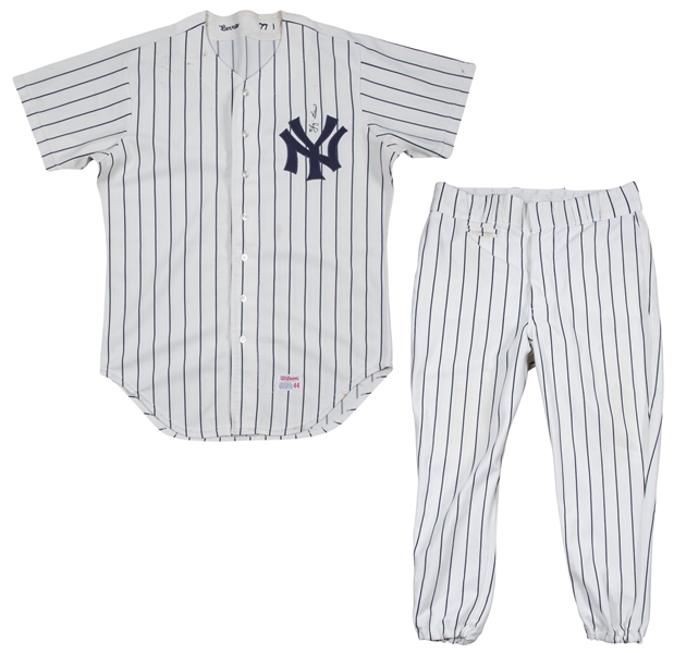 Lot Detail - Yogi Berra 1978 New York Yankees Game Worn Home