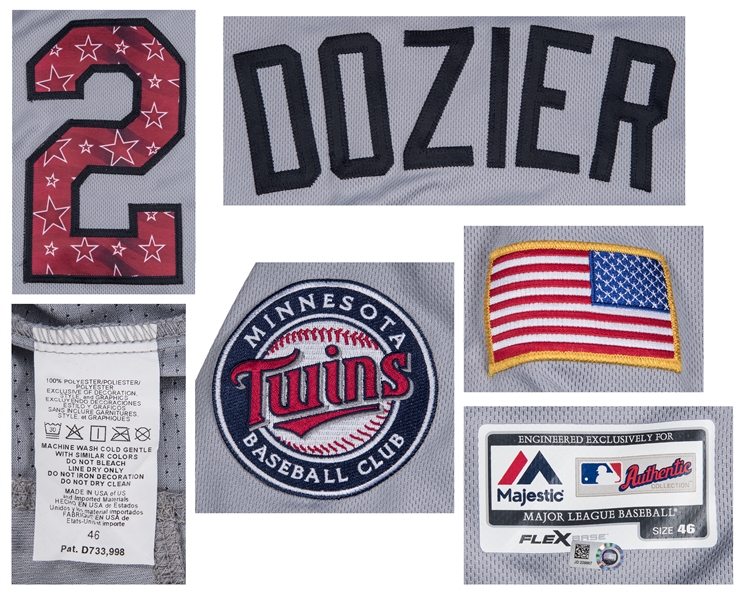Brian Dozier 1984 Throw Back Game-Used Jersey and Batting Helmet
