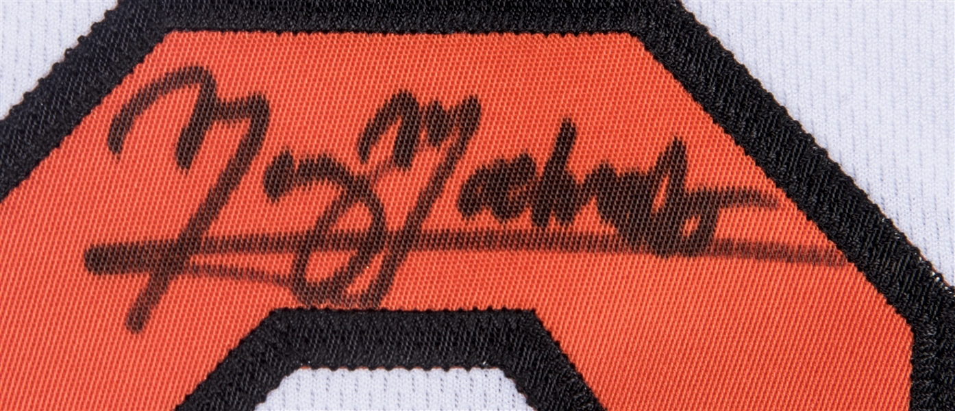 Manny Machado Autographed and Framed White Orioles Jersey