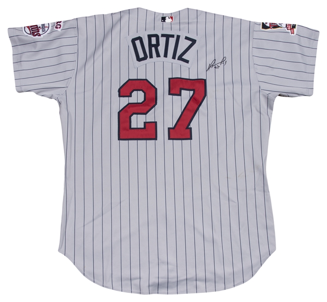 Lot Detail - 2000 David Ortiz Game Used & Signed Minnesota Twins Road Jersey  (Sports Investors Authentication & JSA)