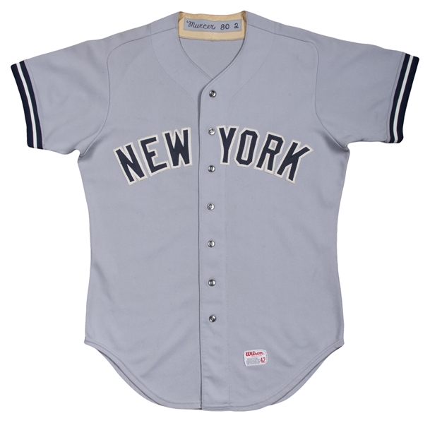 Lot Detail - 1980 Bobby Murcer Game Used New York Yankees Road Jersey  (MEARS A8.5)