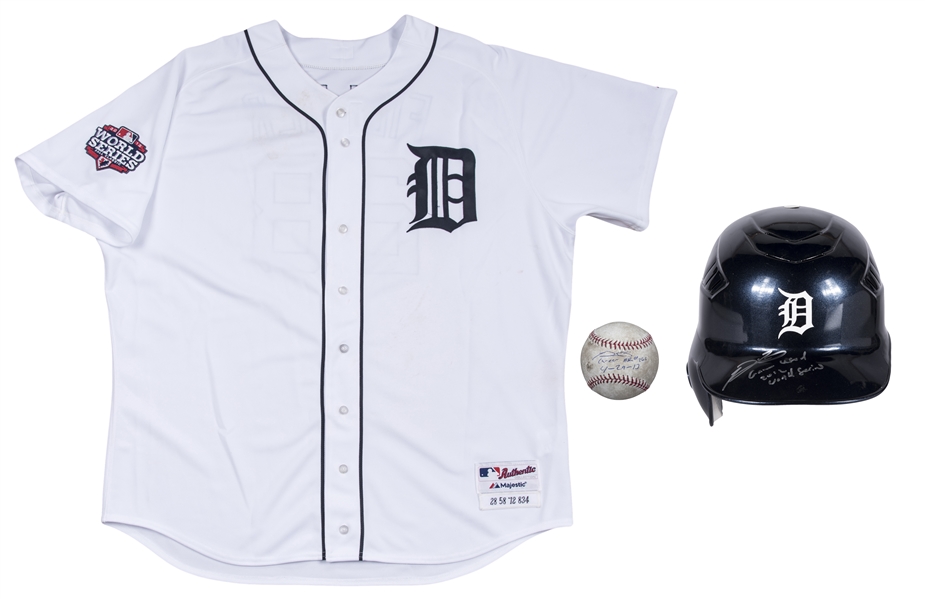 Lot Detail - Lot of (3) Detroit Tigers Game Issued and Signed Home