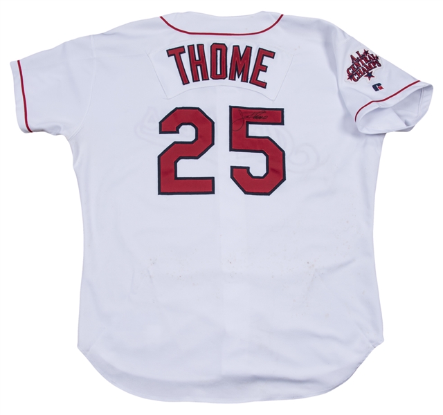 Lot Detail - 1999 Jim Thome Game Used and Signed Indians Jersey (JSA)