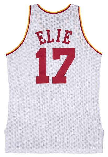 Mario Elie Signed Houston Rockets Jersey (JSA COA) 3×NBA champion (94, 95,  99)