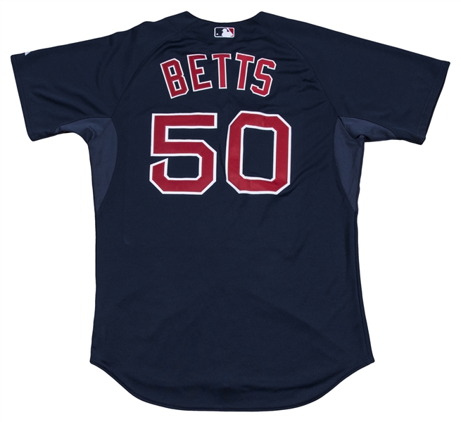 2019 Mookie Betts Game Used Red Sox Baseball Jersey