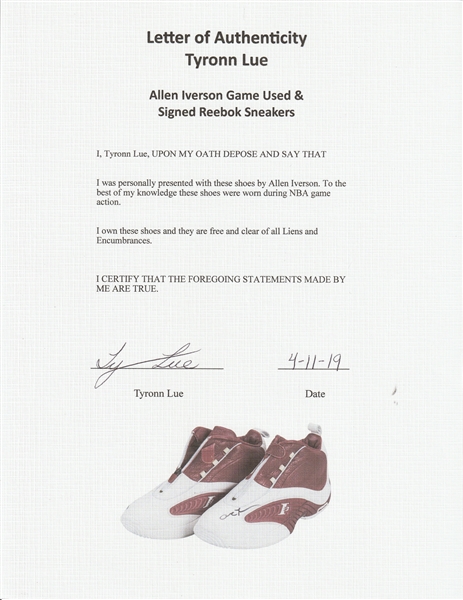 GIVEAWAY ALERT – Win a Pair of Autographed Allen Iverson Shoes!