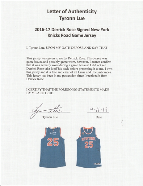 adidas, Shirts, New York Knicks Derrick Rose 25 Jersey
