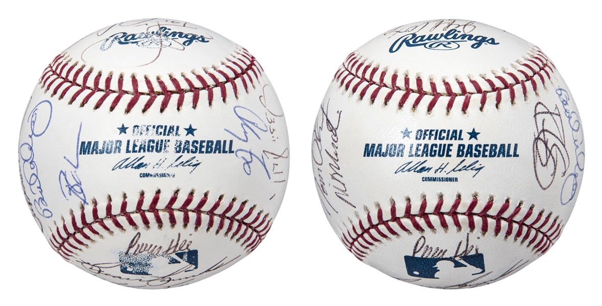 2003 World Series Mike Lowell Florida Marlins Single Signed Baseball Jsa