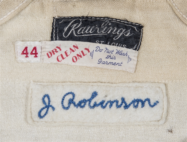 1951 Jackie Robinson Game-Used Brooklyn Dodgers Home Jersey (MEARS A8,  Henderson LOA) on Goldin Auctions