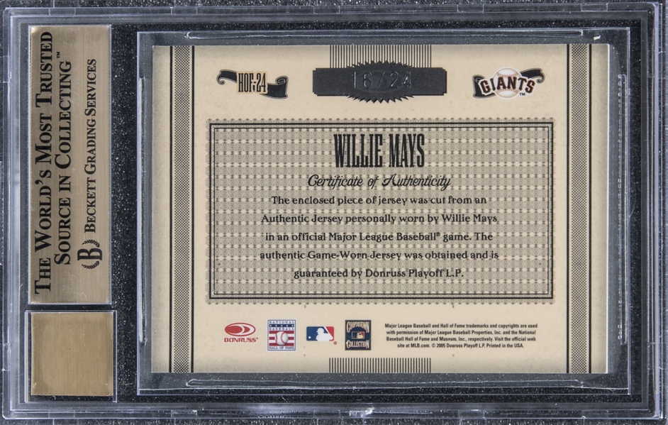 Lot Detail - 2005 Timeless Treasures #24 Willie Mays Signed