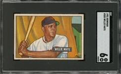 1951 Bowman Near Set (323/324) Including SGC EX-MT 6 Willie Mays Example!