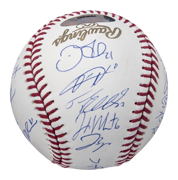 Houston Astros Team Autographed 2017 World Series 16x20 - Verlander, Bregman & 18 More