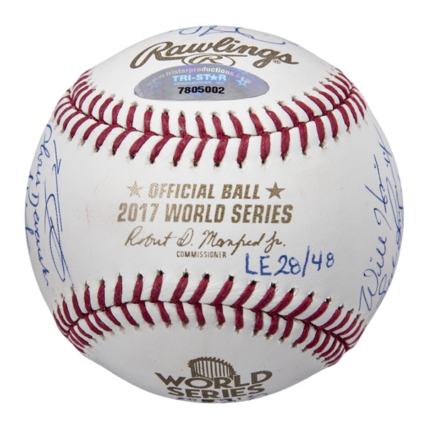 Houston Astros Autographed 2017 World Series Champions 16x20 Photo - 10  Signatures