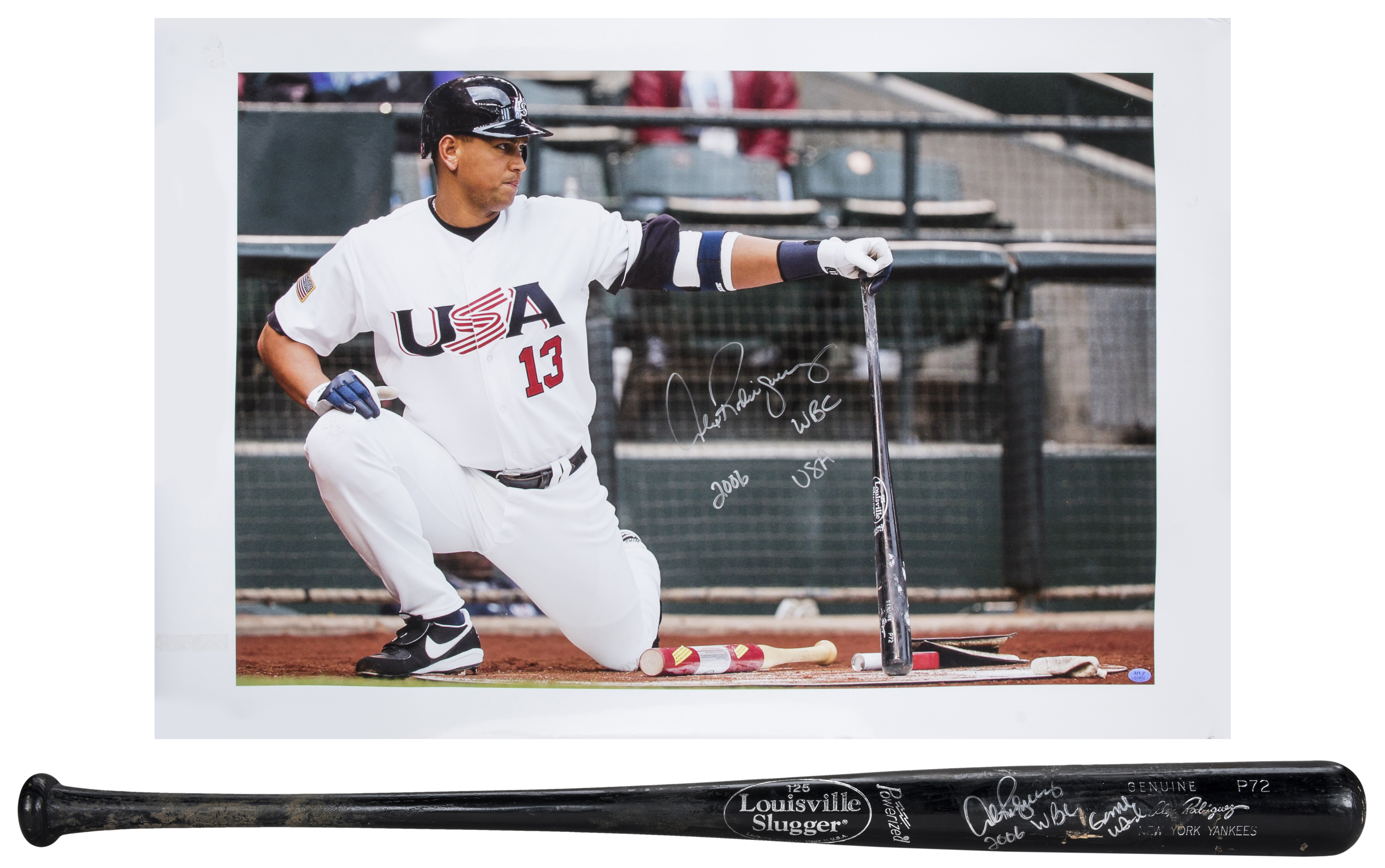 Lot Detail - 2006 Alex Rodriguez WBC Game Used, Signed & Inscribed ...