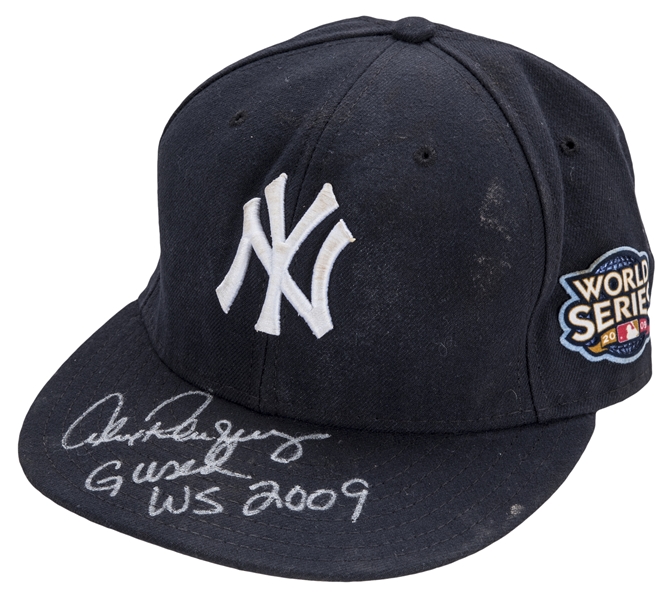 Alex Rodriguez New York Yankees 2009 World Series Game Worn And Signed  Baseball Cap Available For Immediate Sale At Sotheby's