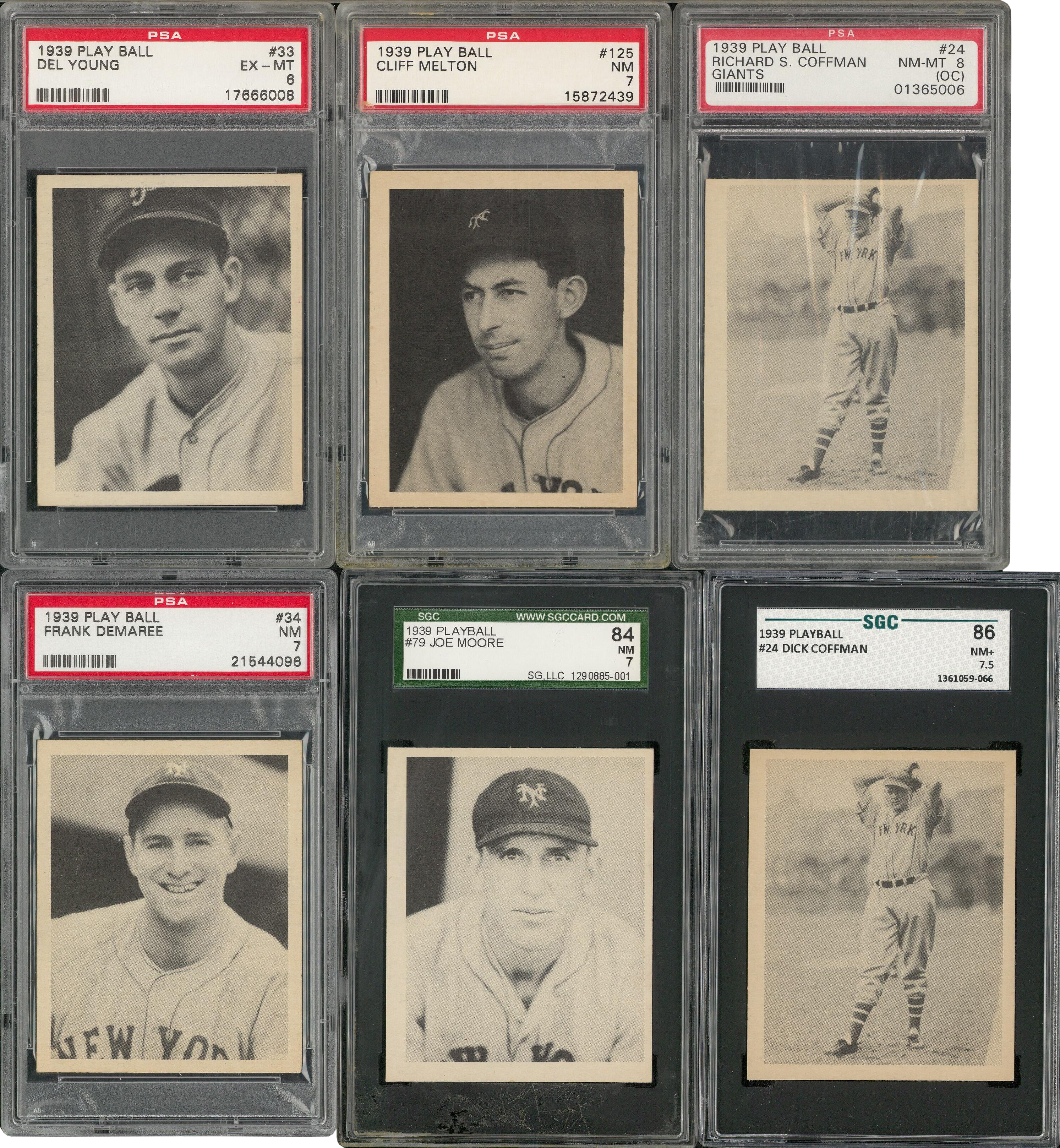 Lot Detail - 1939 Play Ball Graded Collection (6)