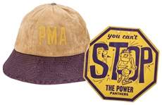 Kareem Abdul-Jabbar Original 1964 Power Memorial Academy Hat and Sticker (Abdul-Jabbar LOA)