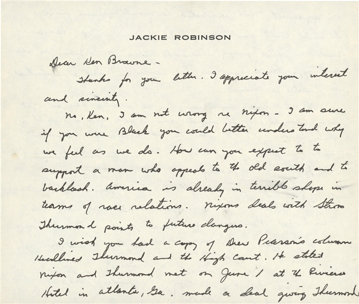 Jackie Robinson Rookie Photo, Handwritten Letters Help Kick Off