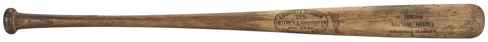 1950-1953 Stan Musial Game Used Hillerich & Bradsby M117 Model Bat - 3 Straight Batting Title Seasons (1950-52) (PSA/DNA GU 9.5) 