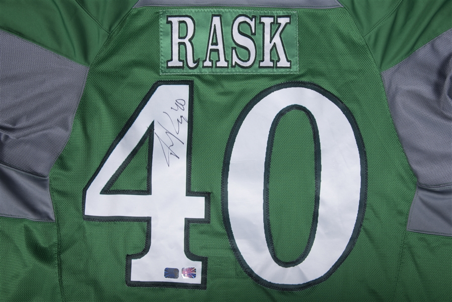 Lot Detail - Tuukka Rask - Boston Bruins - St. Patrick's Day-Themed  Warmup-Worn Autographed Jersey - March 6, 2018