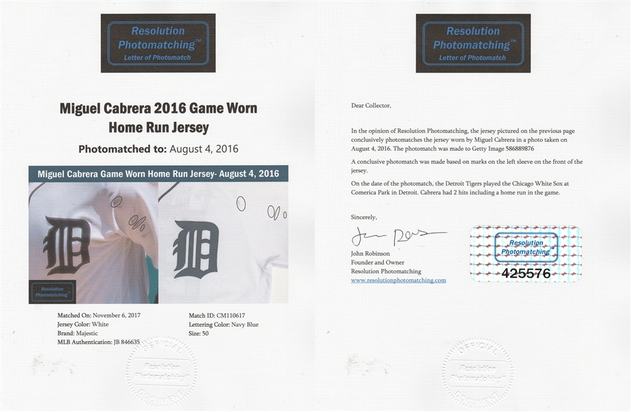 2011 Miguel Cabrera ALDS-Clinching Game Worn Detroit Tigers, Lot #81536