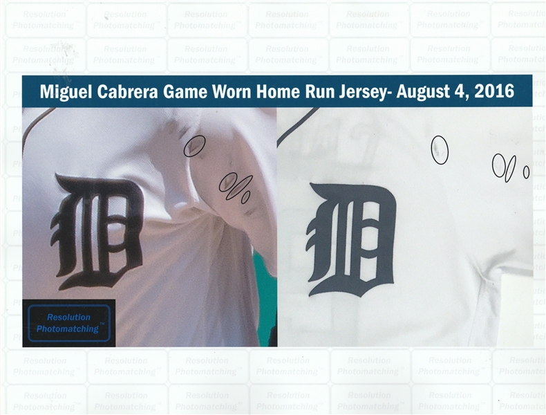 2012 Miguel Cabrera Home Run #303 Game Worn Detroit Tigers Jersey