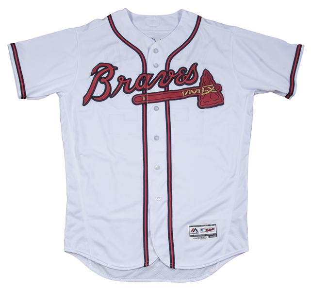 Lot Detail - 2018 Nick Markakis Game Used Atlanta Braves Home Jersey Photo  Matched To 3/29/18 For Opening Day Walk Off Home Run (MLB Authenticated)