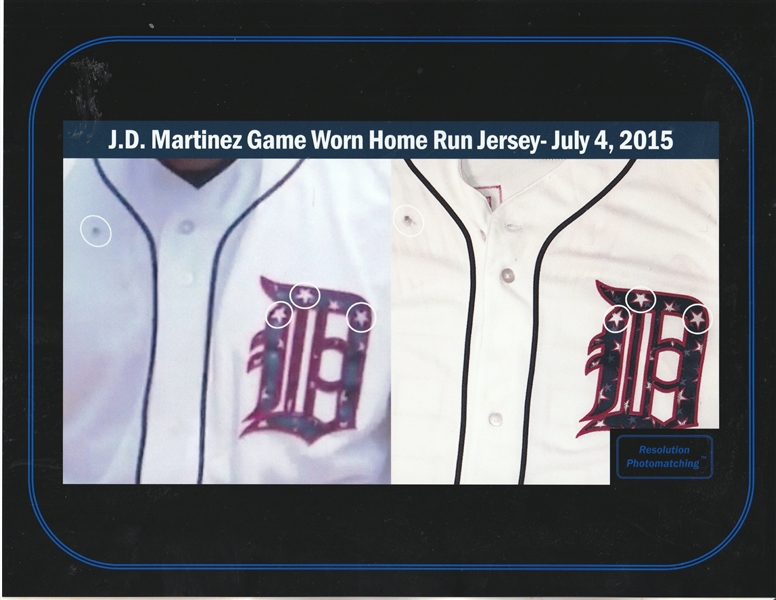 Lot Detail - 2015 J.D. Martinez Game Used Detroit Tigers 4th of