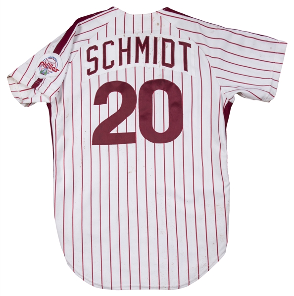 Lot Detail - 1986 Mike Schmidt MVP Season Game Used & Signed Philadelphia  Phillies Home Jersey (Sports Investors Authentication & Beckett)