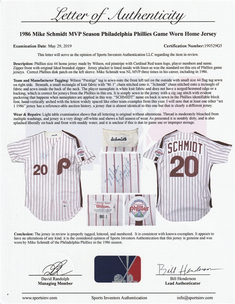 Mike Schmidt Philadelphia Phillies Alternate Cream Baseball Player Jer —  Ecustomily