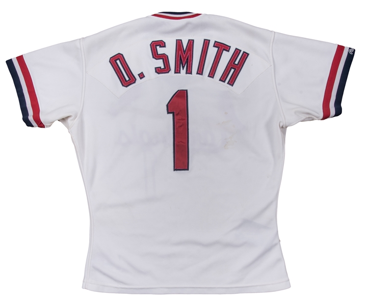 Lot Detail - OZZIE SMITH'S 1994 ST. LOUIS CARDINALS GAME WORN ROAD JERSEY  AND (1995) PANTS