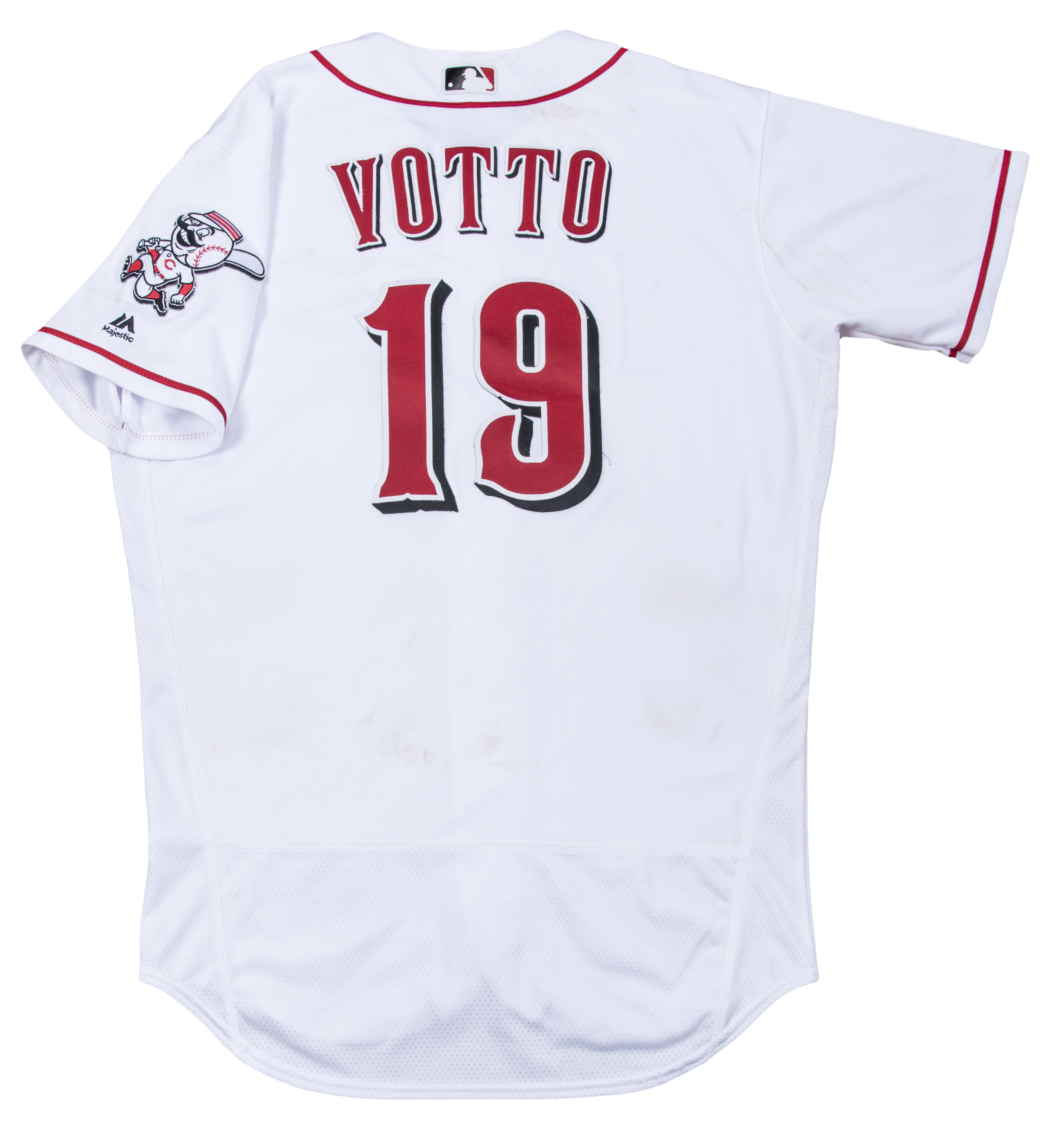 Lot Detail - 2017 Joey Votto Game Used Cincinnati Reds Home Jersey Used In 2 Games For ...