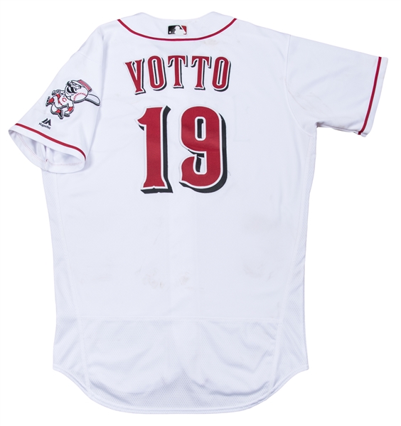 Joey Votto -- Game-Used Jersey -- 2017 Spring Training