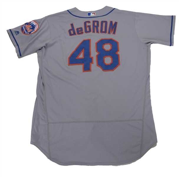 Lot Detail - 2016 Jacob deGrom Game Used New York Mets Road Jersey Used on  7/17/2016 for Complete Game One-Hitter (MLB Authenticated)