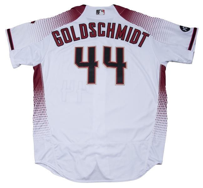 Lot Detail - 2016 Paul Goldschmidt Game Used Arizona Diamondbacks Home  Jersey Photo Matched To Career Home Run #135 - 4th Career Walk Off (MLB  Authenticated)