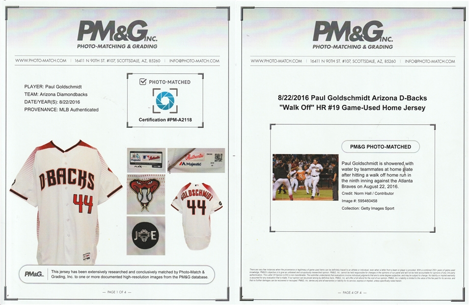 PAUL GOLDSCHMIDT SIGNED AUTHENTIC 2016 ALL STAR GAME ASG JERSEY JSA COA AUTO