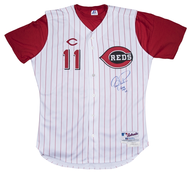  Barry Larkin Autographed White Reds Jersey - Beautifully Matted  and Framed - Hand Signed By Barry Larkin and Certified Authentic by Auto  Tristar COA - Includes Certificate of Authenticity : Sports & Outdoors