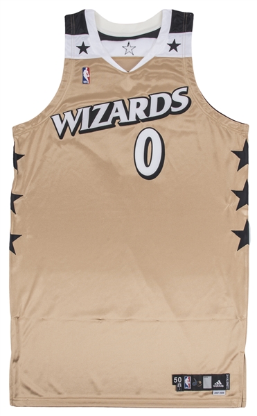 Washington Wizards Alternate Uniform (2007) - 'Wizards' on white