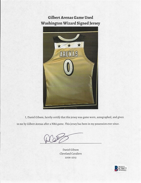 Washington Wizards: Gilbert Arenas 2006/07 Gold Adidas Stitched