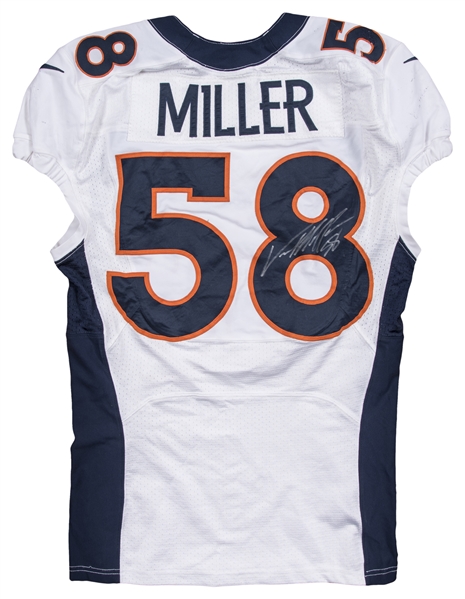 Lot Detail - 2012 Von Miller Game Used & Signed Denver Broncos Jersey  (Sports Investors Authentication, McGahee LOA & Beckett)
