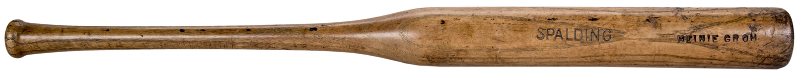 1912-1925 Heinie Groh Game Used Spalding Bottle Bat (PSA/DNA GU 9)