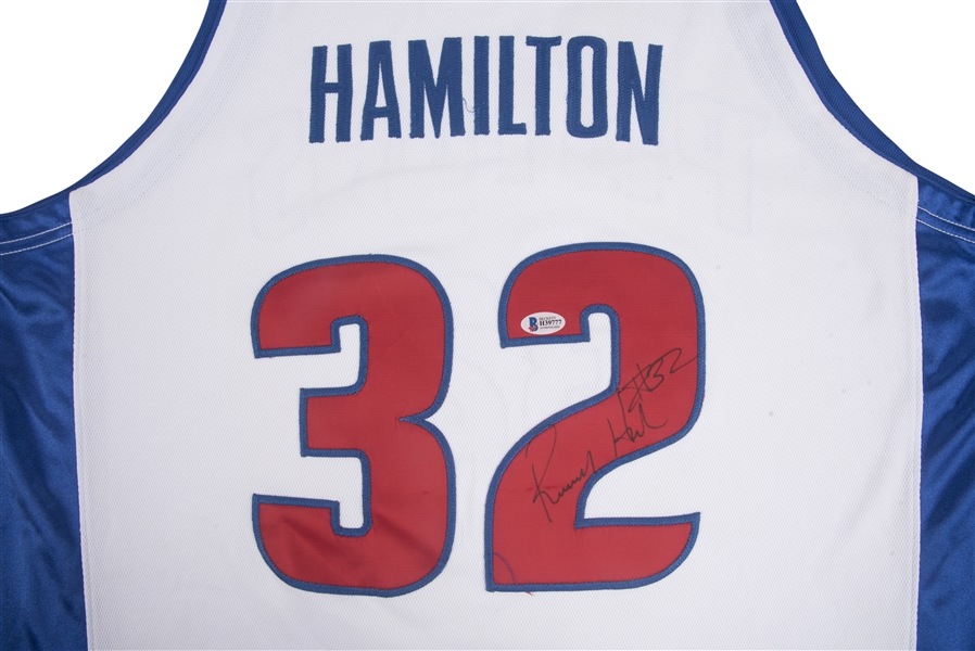 Rip Hamilton Signed Washington Wizards Jersey (Steiner) 2004 NBA