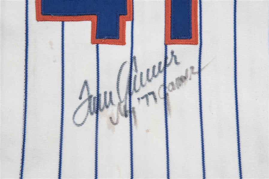 Lot Detail - Tom Seaver Signed & Inscribed New York Mets Home