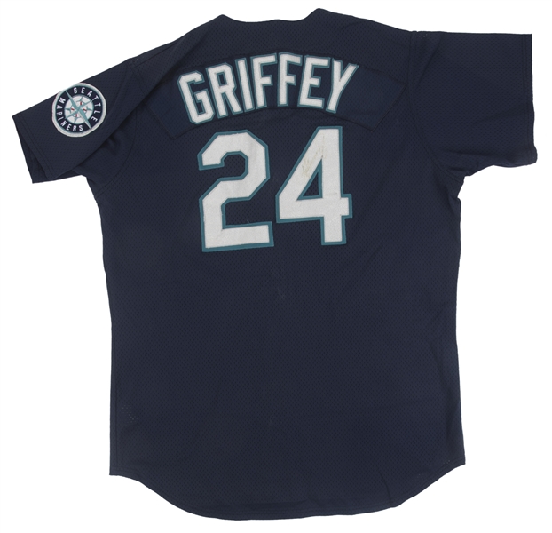 Lot Detail - Ken Griffey Jr Game Used & Signed Seattle Mariners Navy  Alternate Jersey (Griffey COA)