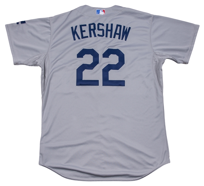 Clayton Kershaw Game-Used Road Jersey: 1st Game back from DL
