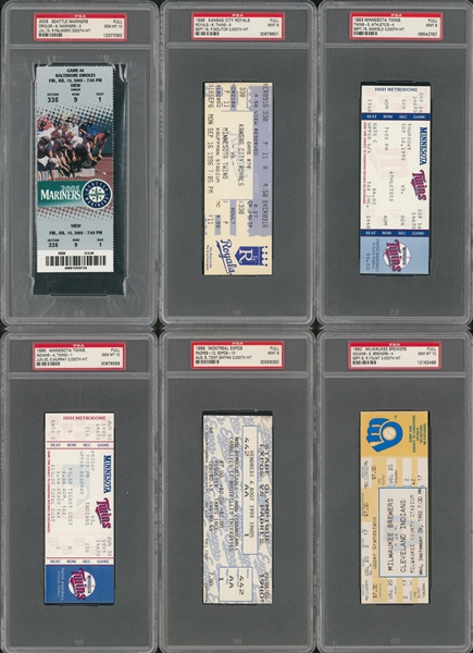 1996 MLB All Star Game Encapsulated Ticket Gem Mint 6 PSA