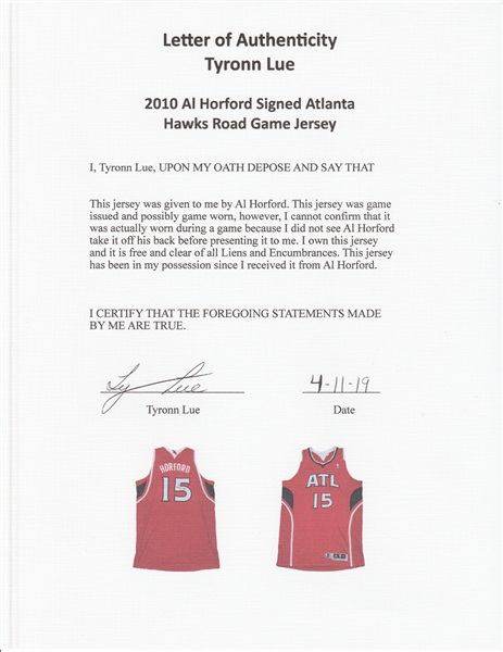 Al Horford - Atlanta Hawks - Game-Worn Red Alternate Jersey - 2015
