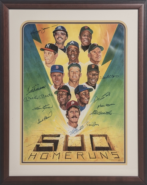 500 Home Run HR Club Autographed 27x29 Poster With 10 Signatures including  Ted Williams, Hank Aaron & Willie Mays Beckett BAS Stock #198877 - Mill  Creek Sports