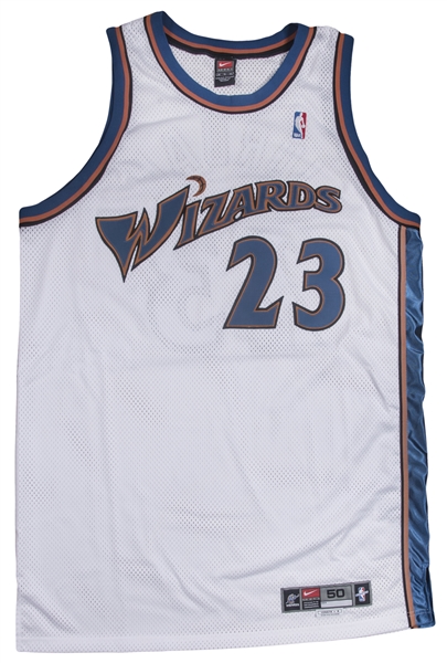 Michael Jordan Washington Wizards Upper Deck Autographed Blue Art Jersey