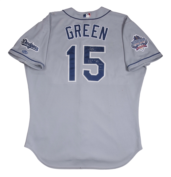 Shawn Green Los Angeles Dodgers Game Used Worn Jersey 2001 Signed - MLB  Autographed Game Used Bats at 's Sports Collectibles Store
